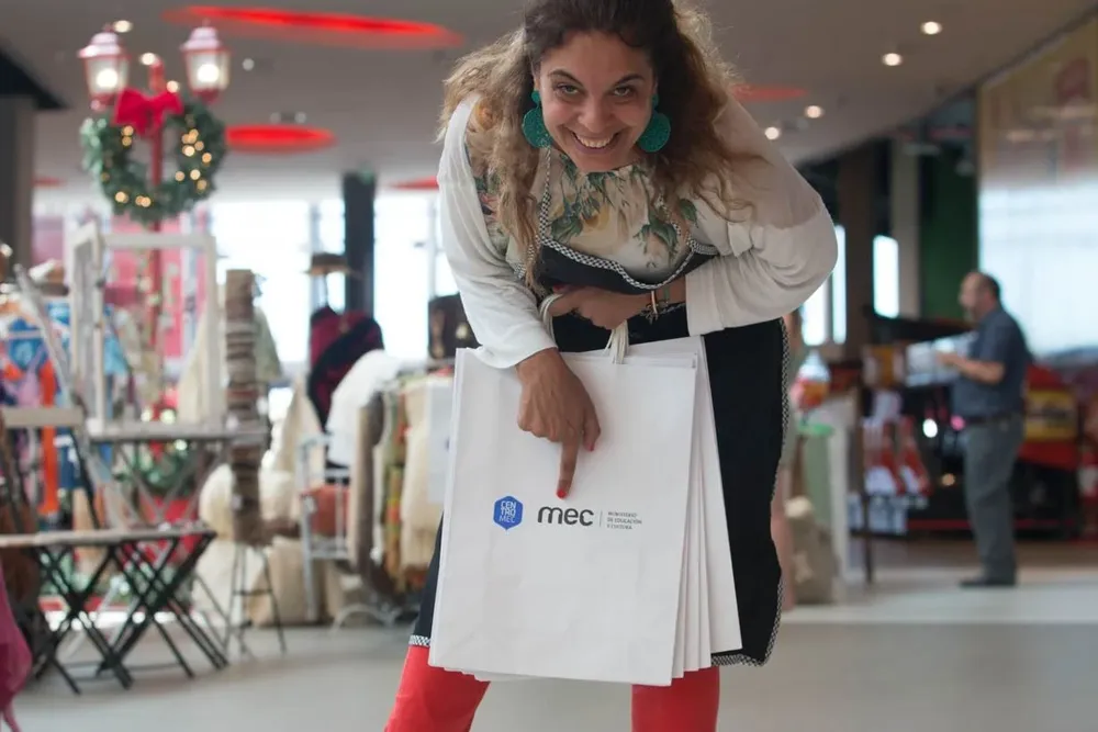 Ximena Piqué, presidenta de MEPRI en la edición 2017 de la feria Arte y Artesanía de Rivera.