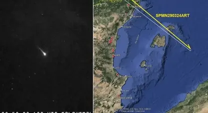 El territorio de España que recorrió el bólido.