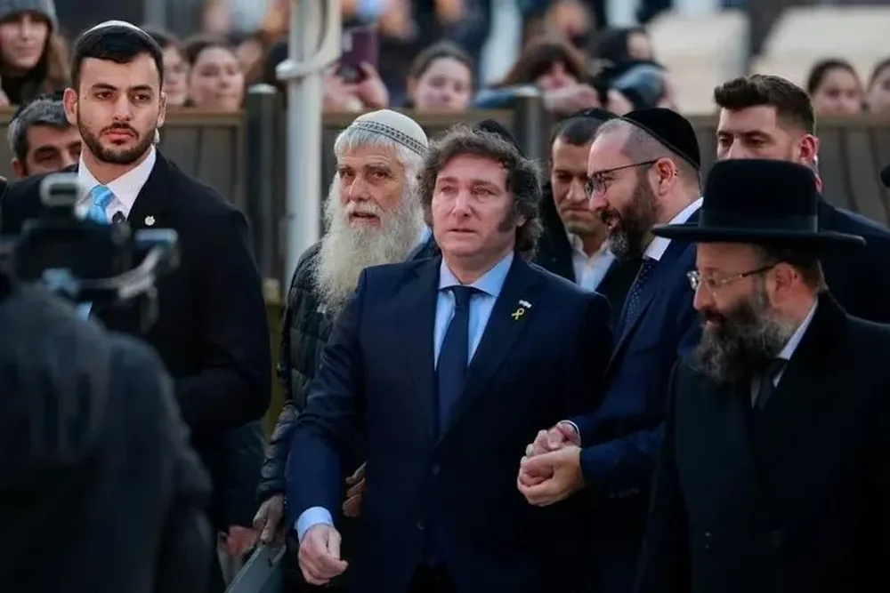 Milei en su visita a Israel