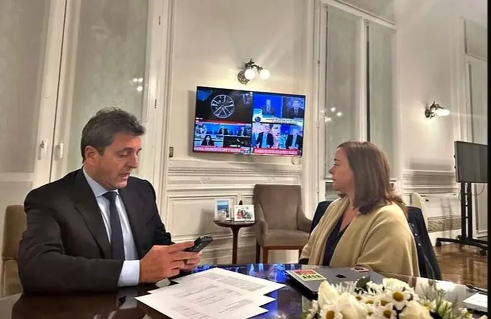 Massa momentos antes de ser anunciado de su candidatura