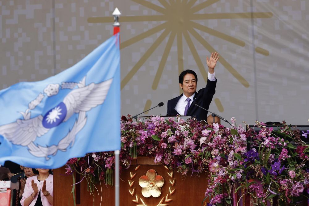 El presidente de Taiwán, William Lai, da un discurso por el Día Nacional de Taiwan. EFE