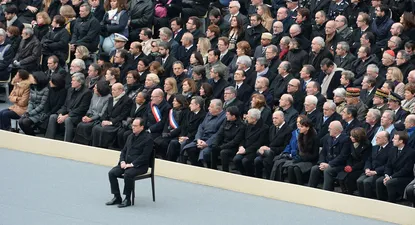 François Hollande en pleno acto.