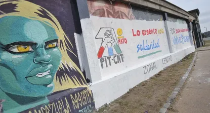 El PIT-CNT repondrá los materiales y ayudará al artista callejero a restaurar el mural