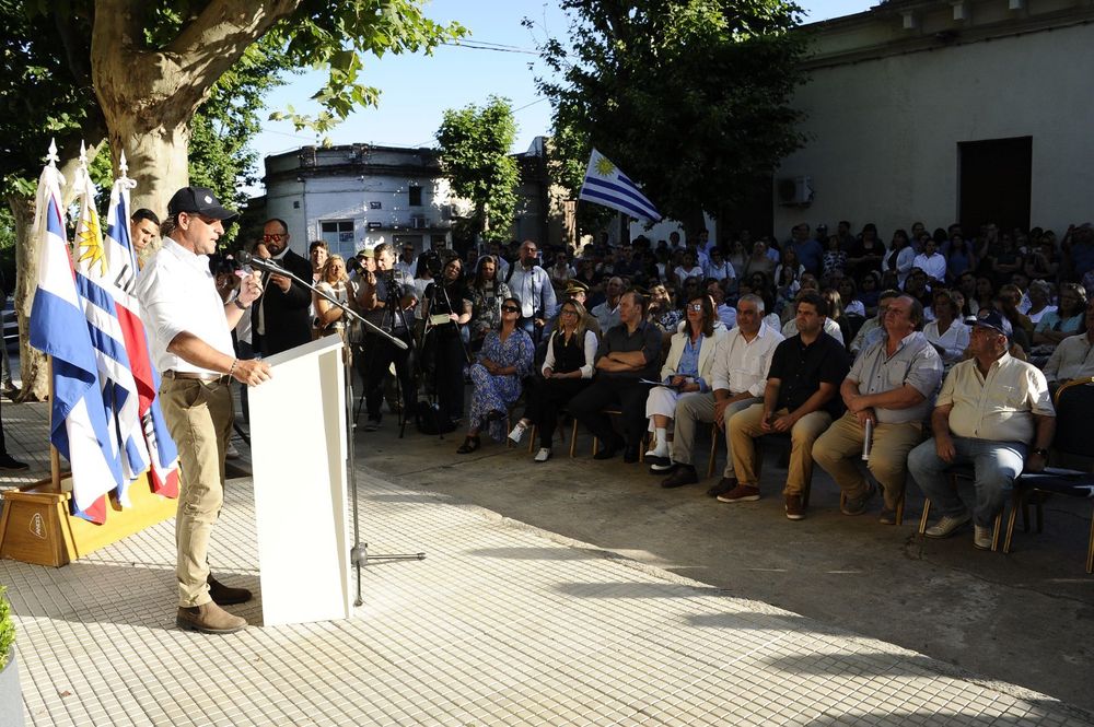 Luis Lacalle Pou en la inauguración en Durazno