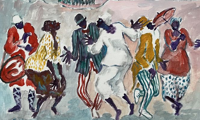 Eduardo Vernazza. Óleo sobre fibra. Candombe.&nbsp;