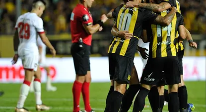 El festejo del tercer gol