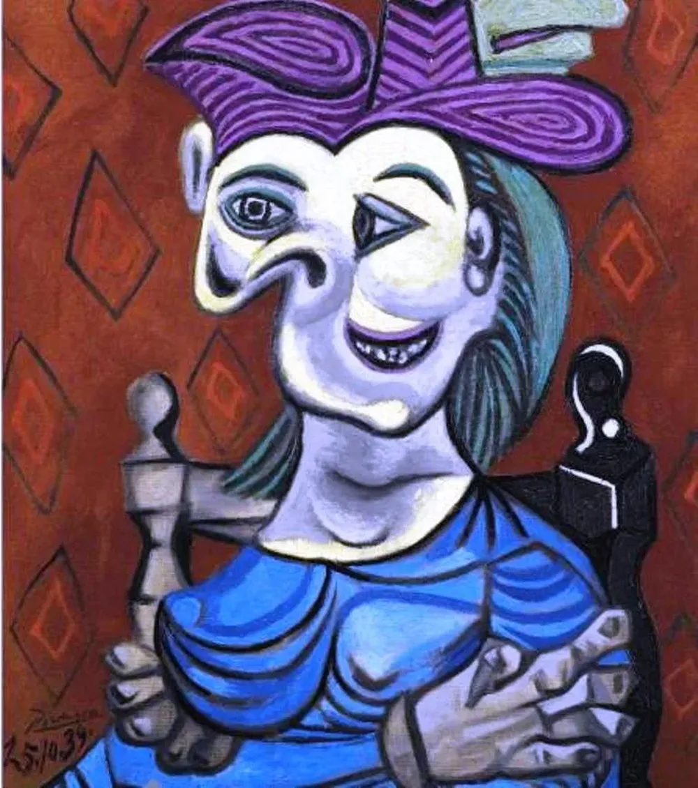 Femme assise, robe bleue, una obra del pintor malagueño Pablo Picasso