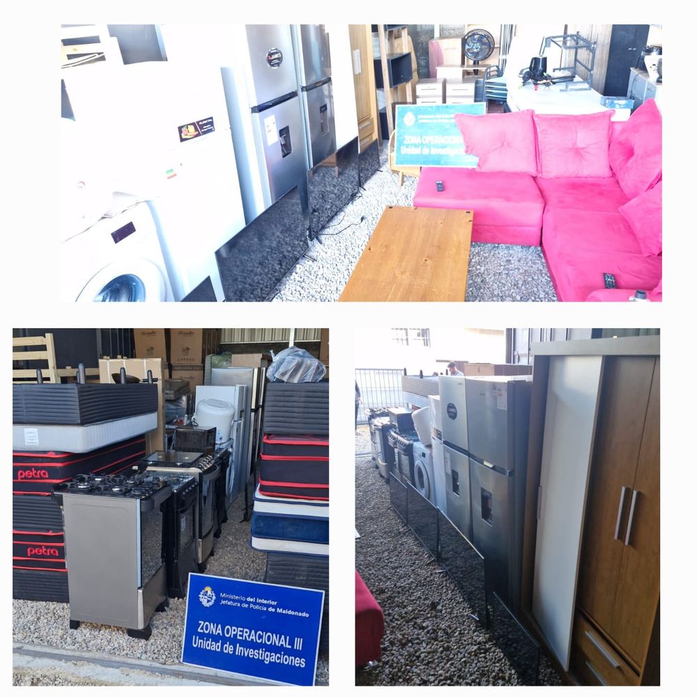 Muebles y electrodomésticos robados