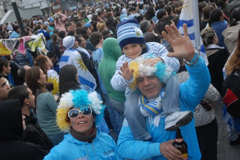 Hinchas de la selección uruguaya