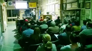 La sala de reuniones colmada en uno de los talleres desarrollados en la Asociación de Rematadores