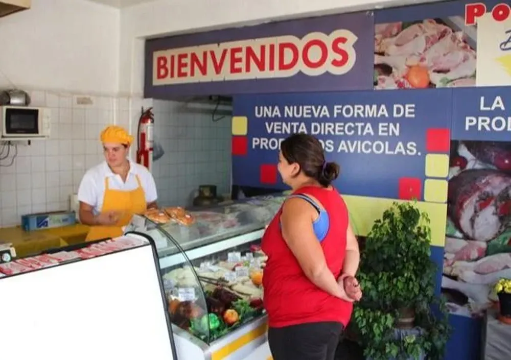 Pollería, en el interior del país.