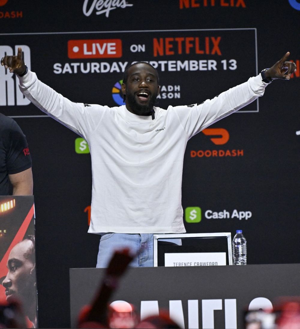Terence Crawford en la previa de la pelea ante Canelo Álvarez