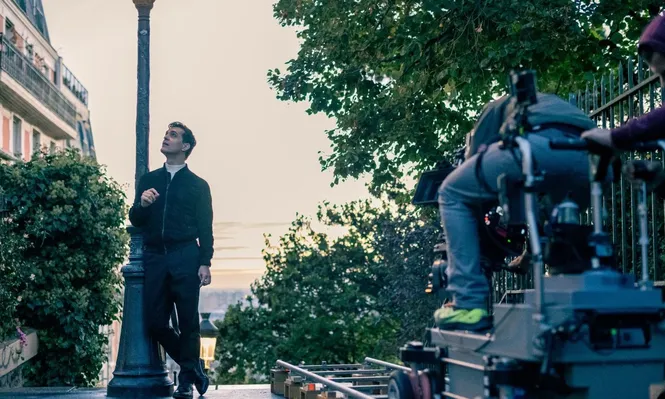 Pedro Alonso en el set de Berlín