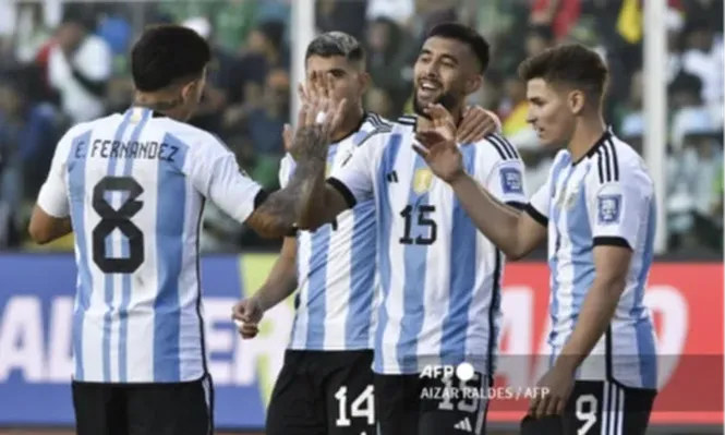 Equipo ganador ante Bolivia