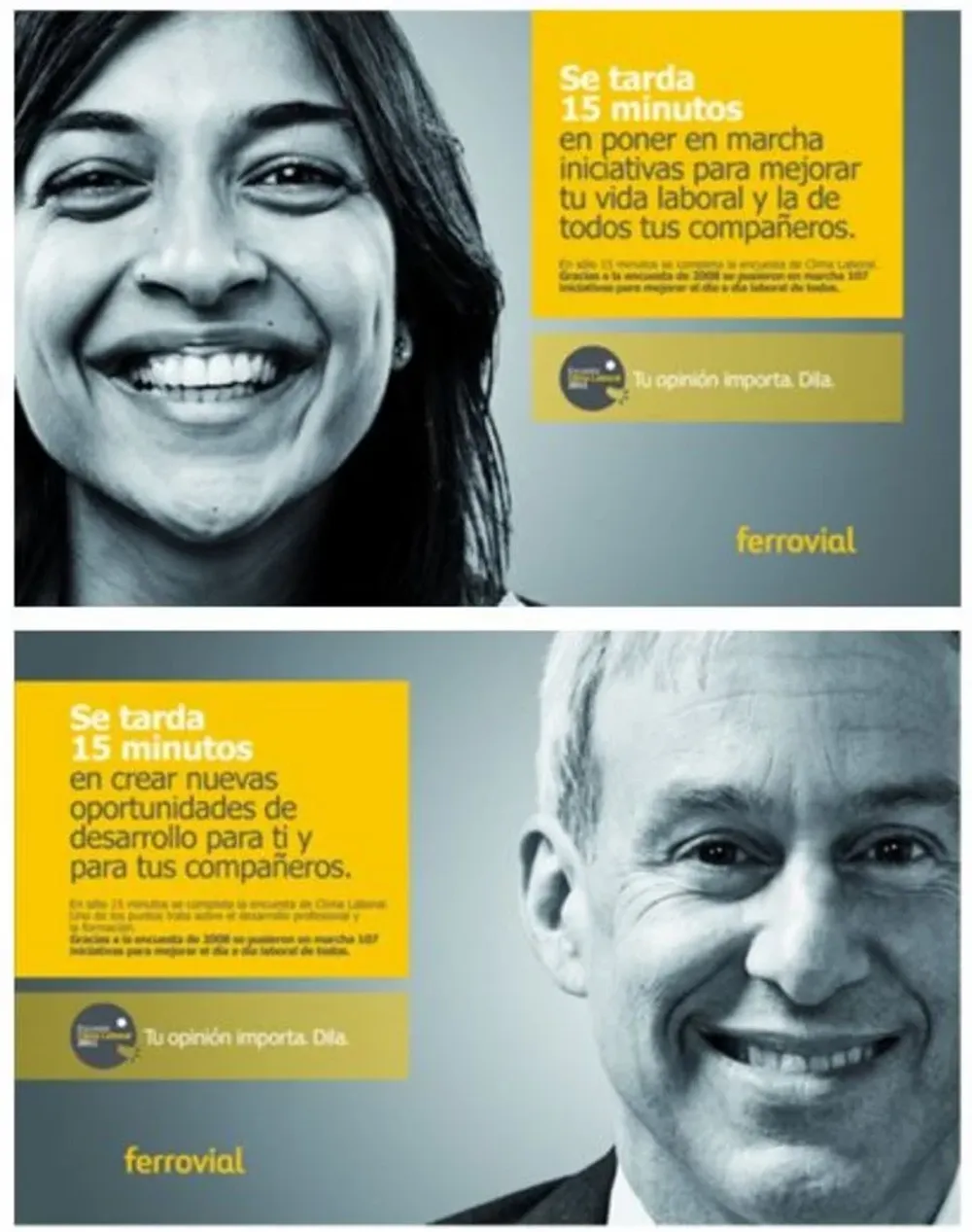 La cara de Khan también sirve para promocionar iniciativas de la empresa de infraestructuras Ferrovial.