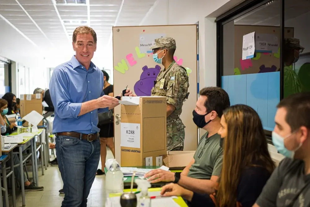 El precandidato a gobernador de Buenos Aires Diego Santilli