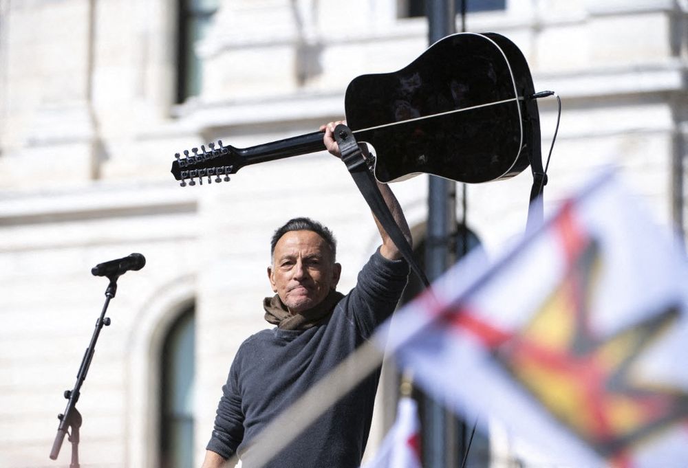 Bruce Springsteen durante las protestas contra las políticas de Donald Trump en Minneapolis