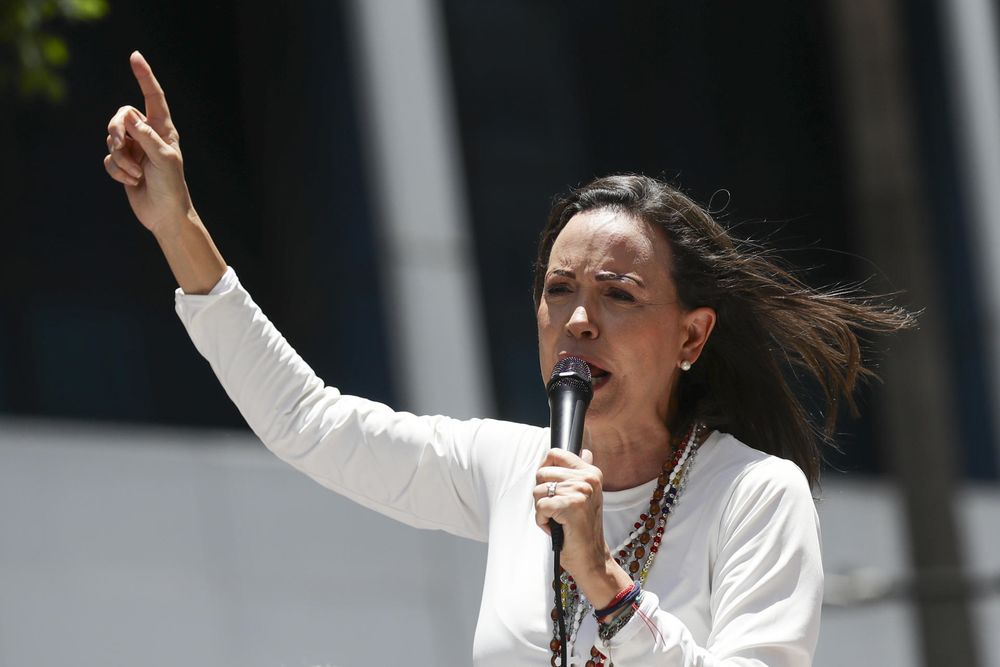 La líder opositora de Venezuela María Corina Machado