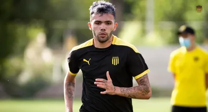 Schiappacasse durante un entrenamiento en Peñarol