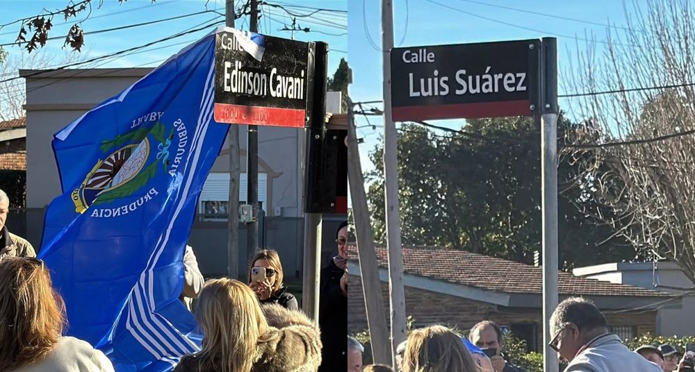 Homenaje a Suárez y Cavani