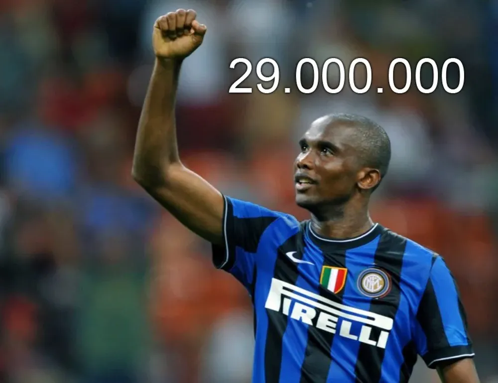 Samuel Etoo tendrá el mayor sueldo anual hasta ahora pagado a un futbolista, a cargo del Anzhi de Rusia