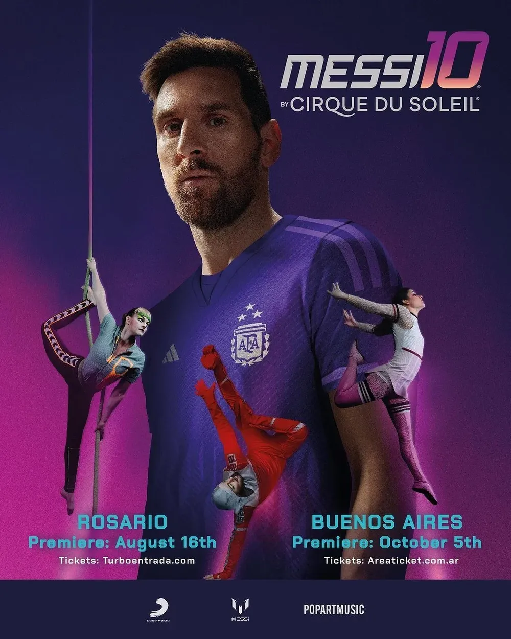 Se realizó el avant première del Cirque du Soleil, “Messi 10” en Buenos Aires