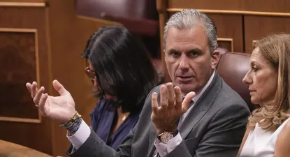 El diputado de Vox Javier Ortega Smith en el Congreso de los Diputados. EFE.