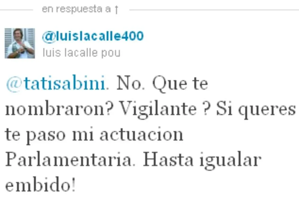 Twitter de Luis Lacalle Pou