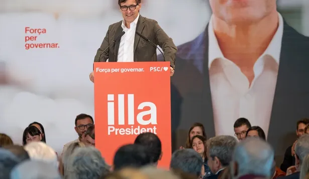 El candidato del PSC a las elecciones catalanas, Salvador Illa.