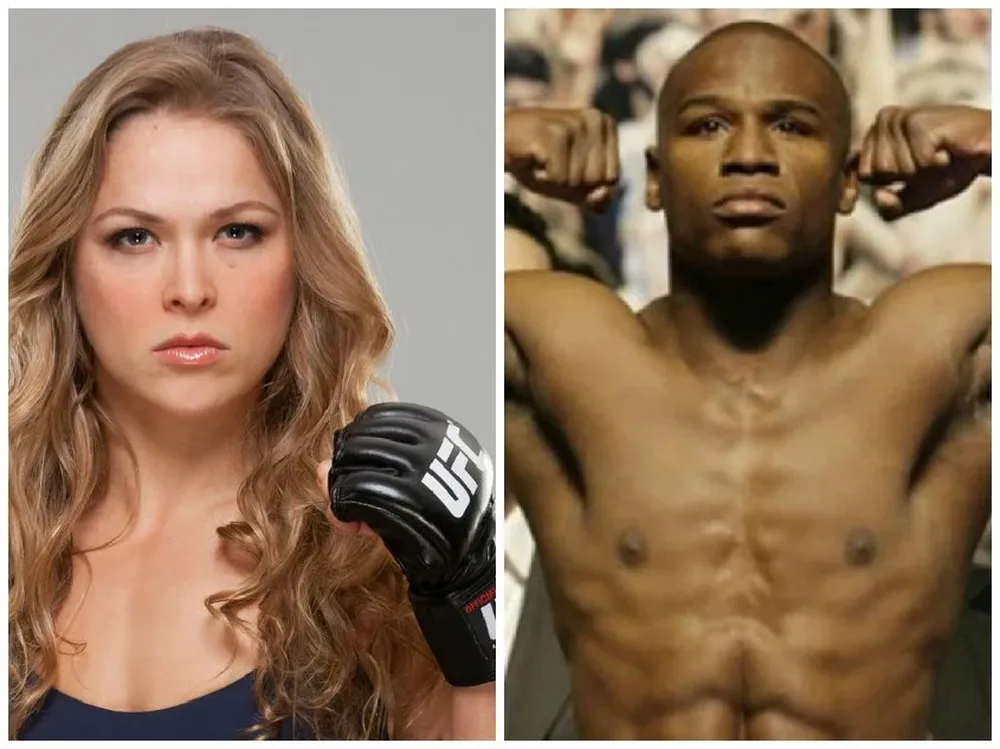 Ronda Rousey y Floyd Mayweather Jr.