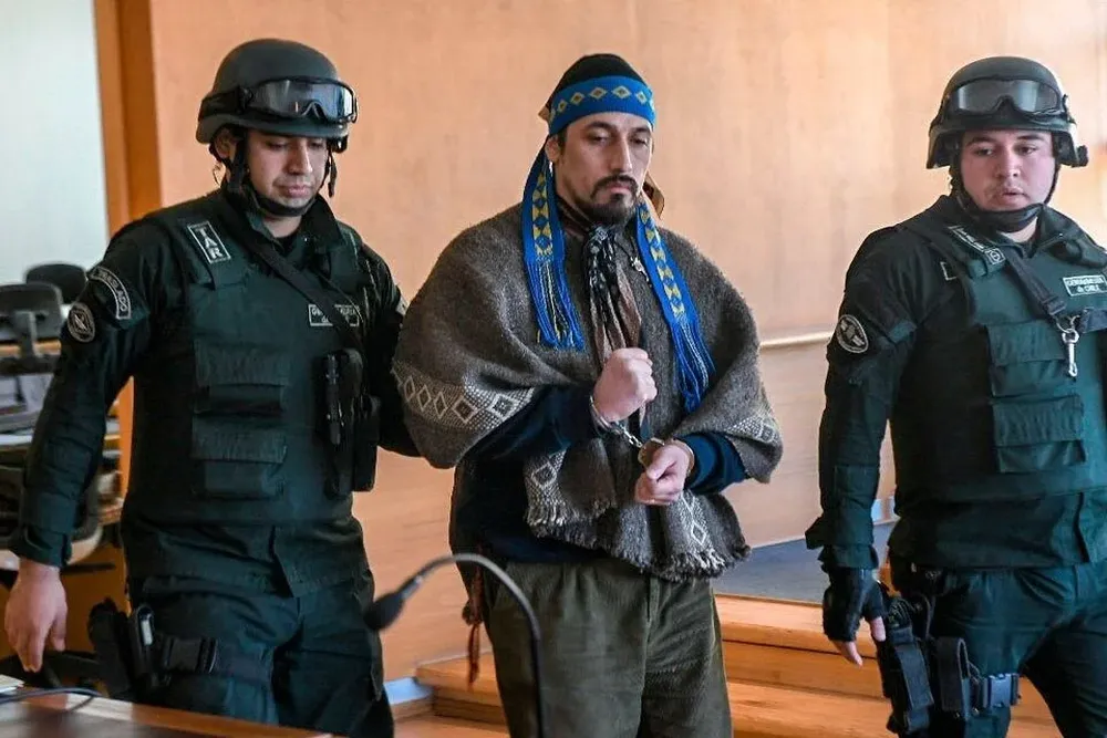 Jonas Huala, en el juicio que se llevó a cabo en Bariloche