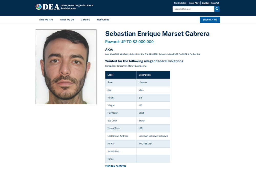 El narcotraficante Sebastián Marset