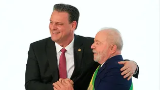 El ministro Fávaro junto al presidente brasileño.