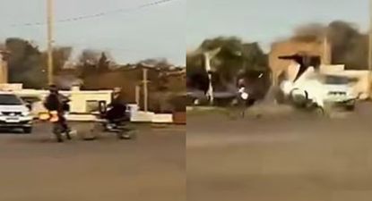 motociclista menor de edad choco a otra moto en paysandu; el hecho quedo filmado