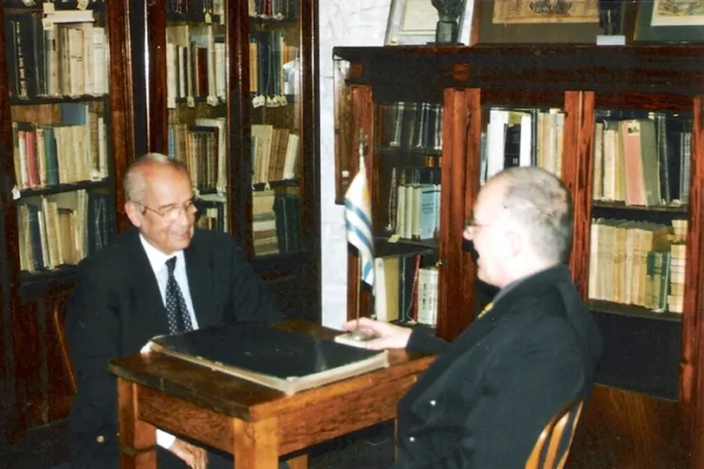 Jorge De Arteaga con el rematador Eduardo Corbo