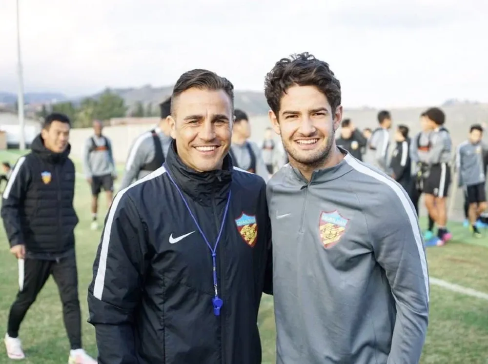 Cannavaro y Pato en China