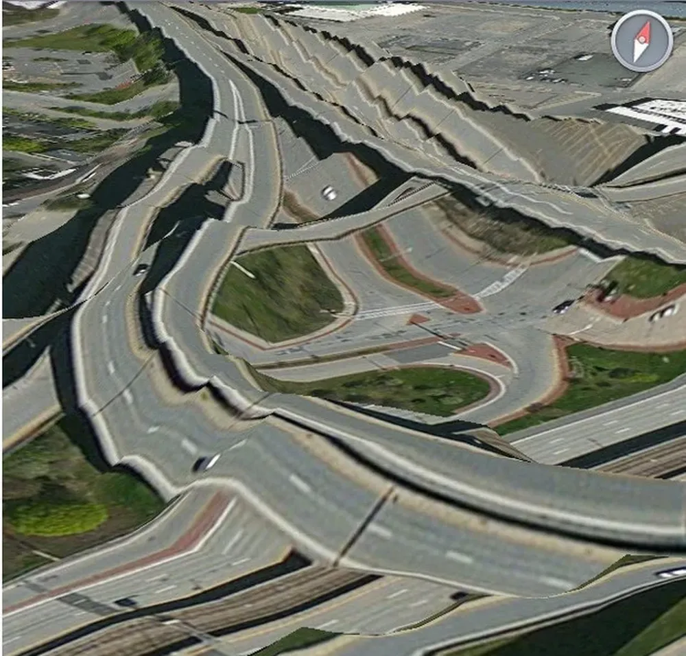 En los mapas de Apple, una carretera puede lucir como una montaña rusa