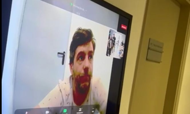 Martín Mutio asistió a la audiencia vía Zoom&nbsp;