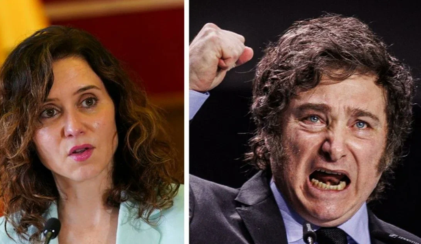 Isabel Díaz Ayuso y Javier Milei