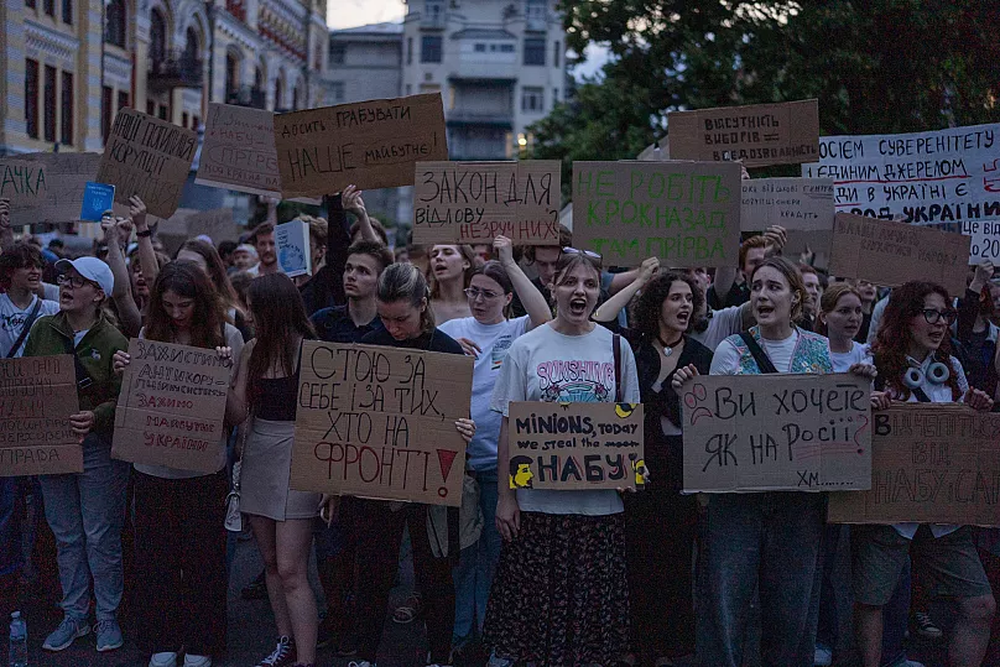 Las protestas en las calles de Kiev.