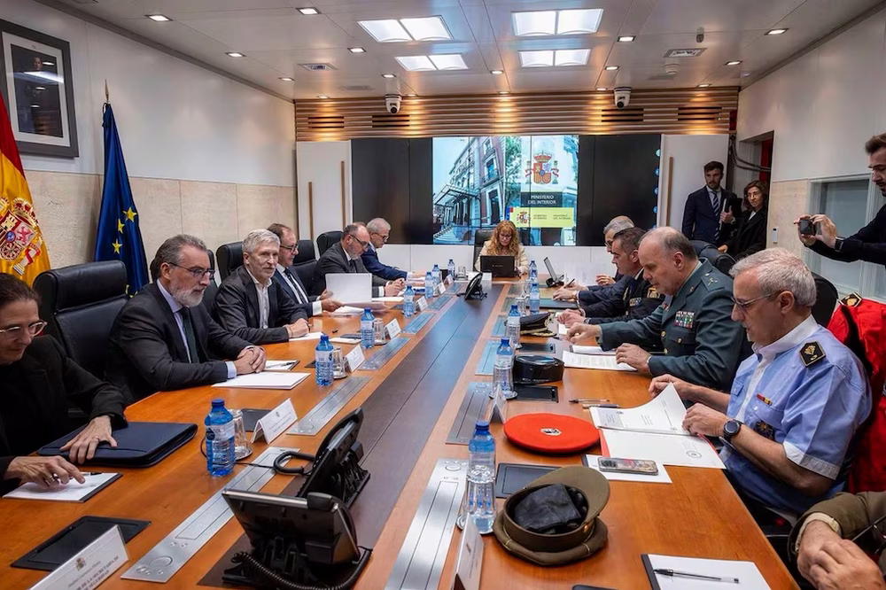 El ministro del Interior, Fernando Grande-Marlaska, preside una reunión extraordinaria de la Mesa de Valoración del Riesgo de la Amenaza Terrorista, celebrada el 20 de marzo