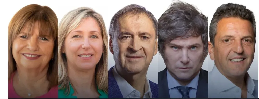 Massa, Bullrich, Milei, Schiaretti y Bregman