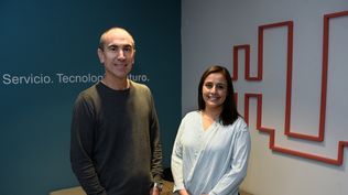 César Pizzini, director de Plus Ultra, Patricia Salas, Sales Manager de Ricoh.