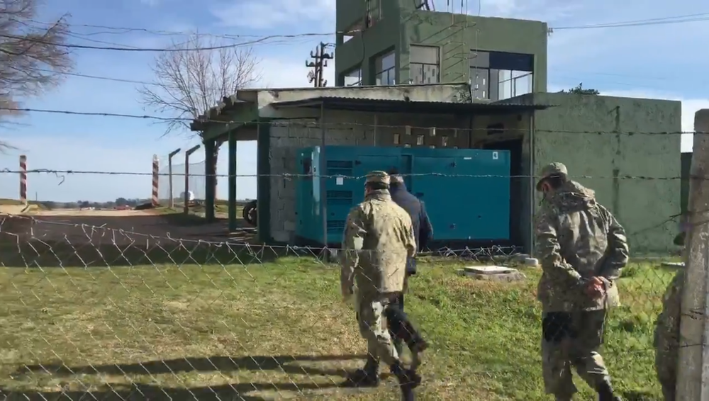 Pesma durante visita del por entonces ministro de Defensa, Javier García, en julio de 2020