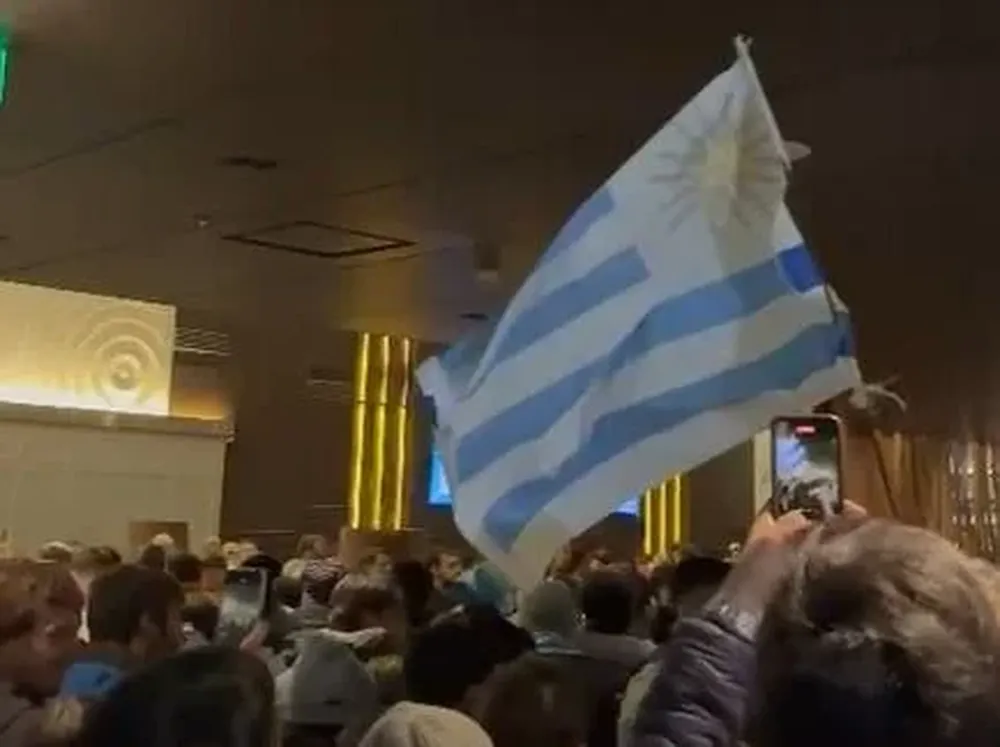 La llegada de Uruguay al hotel de La Plata