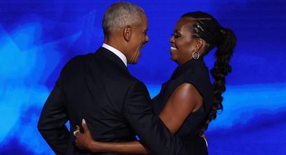 Michelle Obama habló tras su marido, el expresidente Barack Obama.