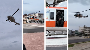 Videos: las maniobras y los aterrizajes de helicópteros de la Fuerza Aérea frente al Hospital Militar