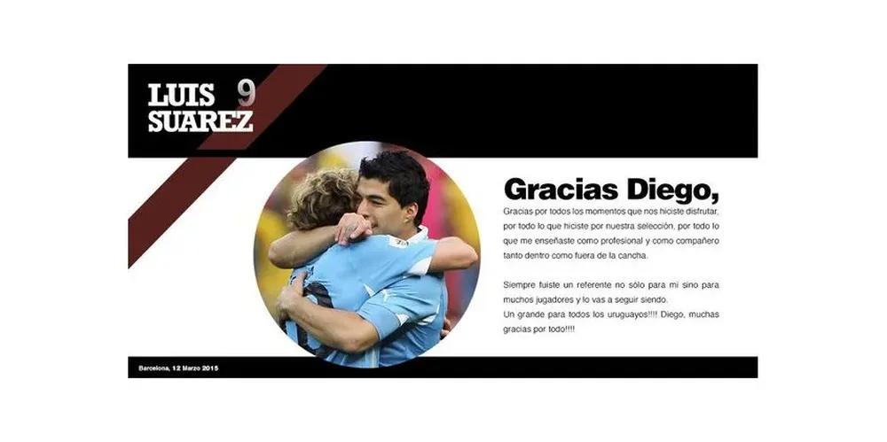 El agradecimiento a Diego en su despedida de la selección
