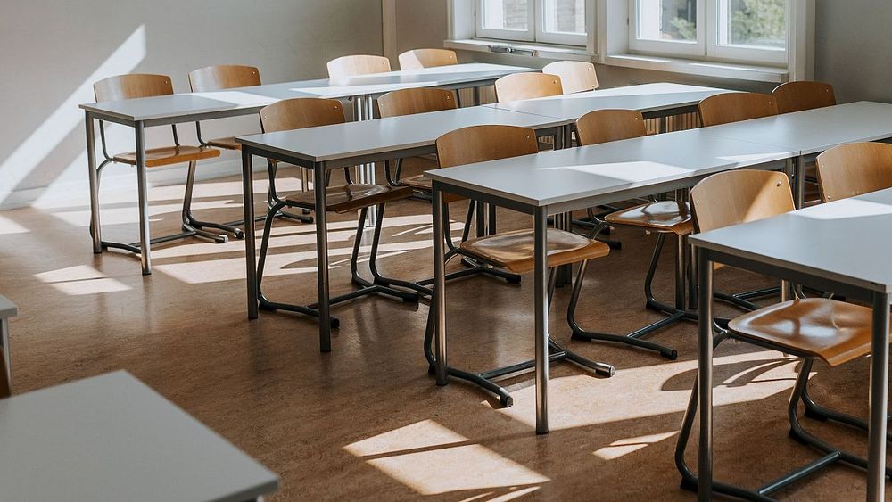 Aula de un colegio en España.