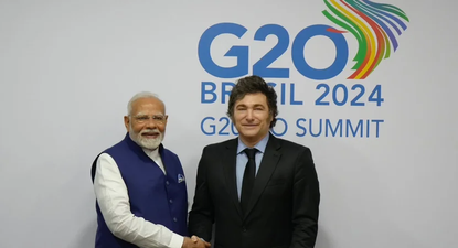 Javier Milei se reunió con el Primer Ministro de la India, Narendra Modi, en el marco de la Cumbre del G20.&nbsp;